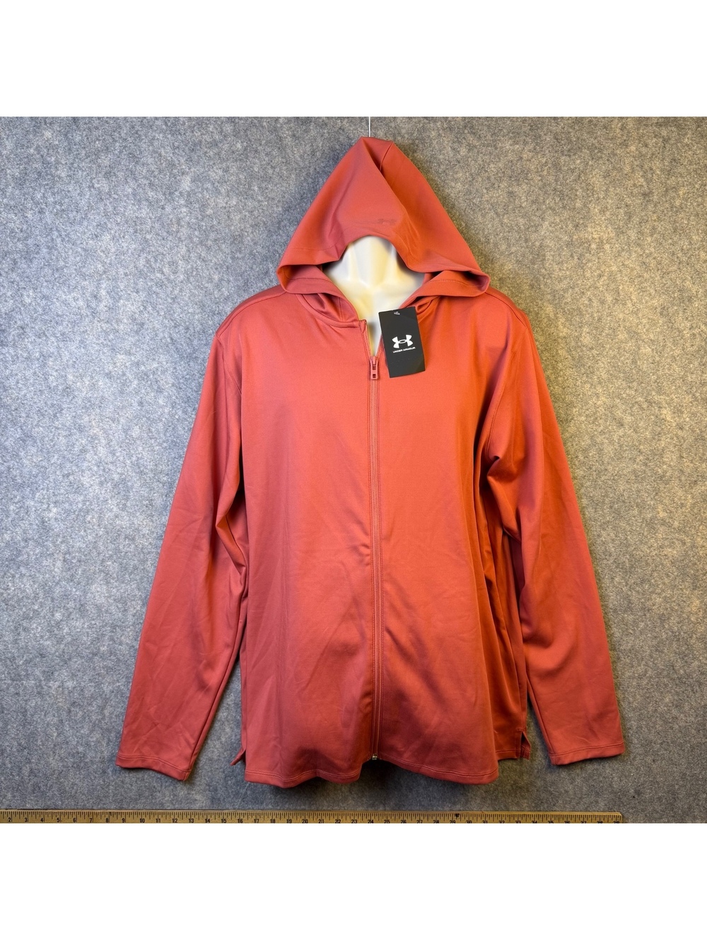 Under Armour Movement Full Zip Lightweight Hoodie Rust Orange Men XL NWT 205
